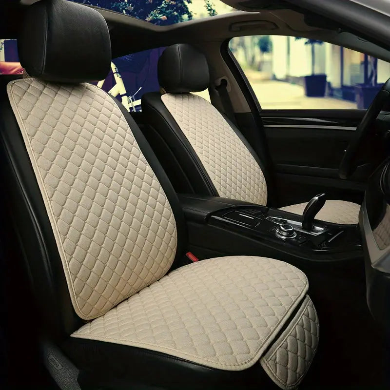 Universal Linen Car Seat Cushion and Cover