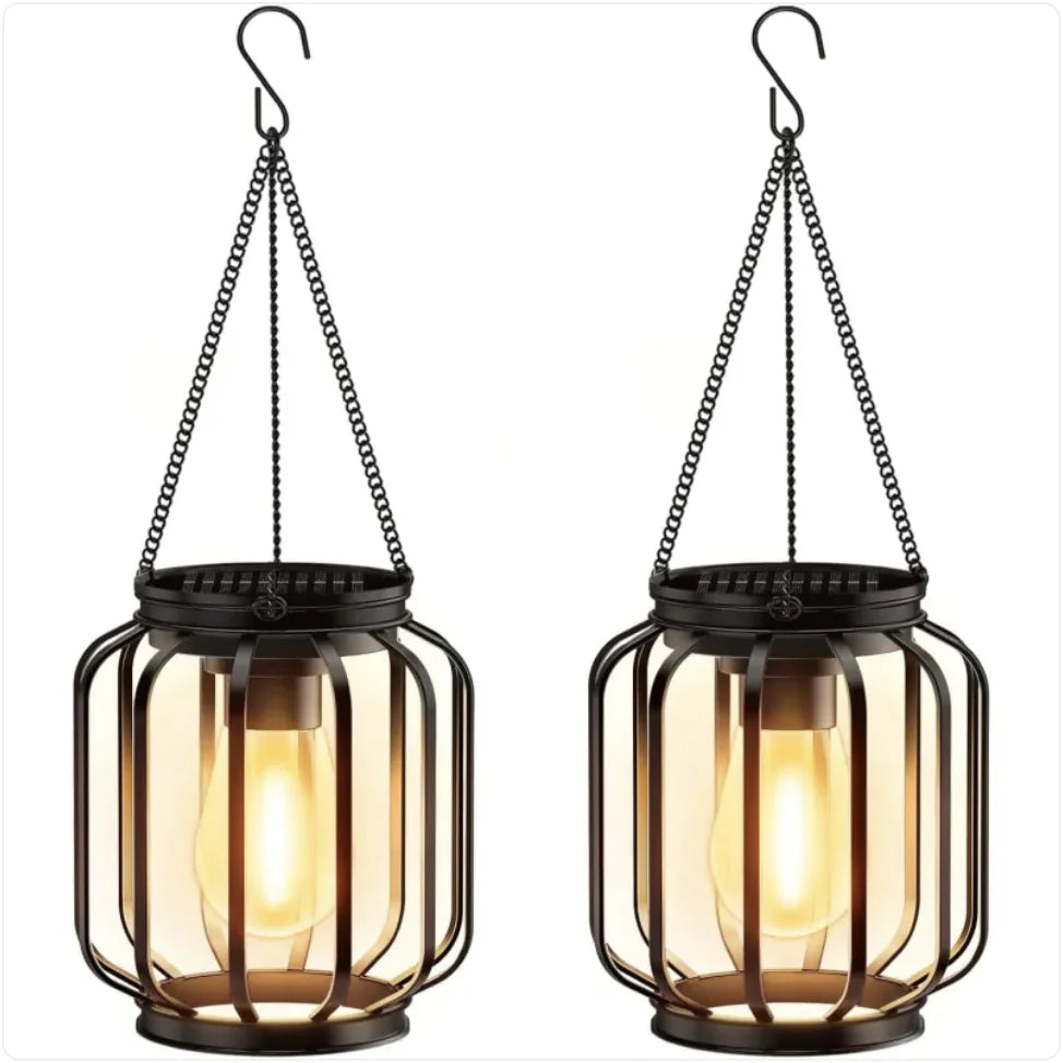 Modern Solar-Powered Hanging Garden Lamp