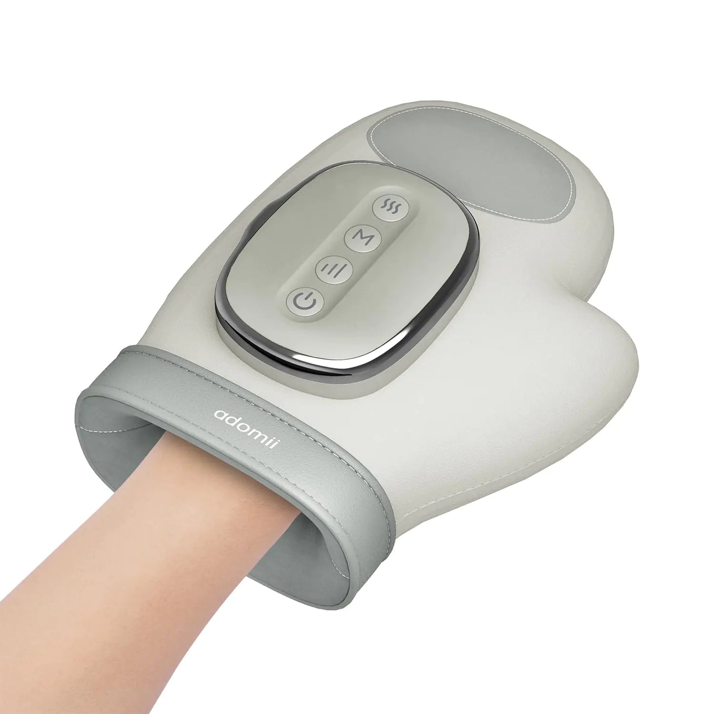 Adomii Hand Massager with Heat & Compression - Relieves Hand Fatigue & Soreness - Wrists & Fingers Massager for Stress & Pain Relief - Cordless Hand Massager for Arthritis & Carpal Tunnel - Ideal Gift
