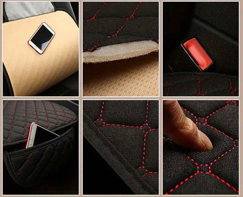 Universal Linen Car Seat Cushion and Cover