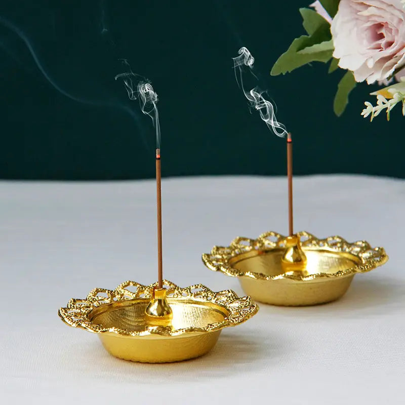 Floral Incense Burner Tray for Aromatic Home Decor