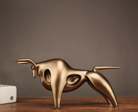 Abstract Wealth Bull Figurine - Creative Home Decor