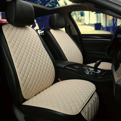 Universal Linen Car Seat Cushion and Cover