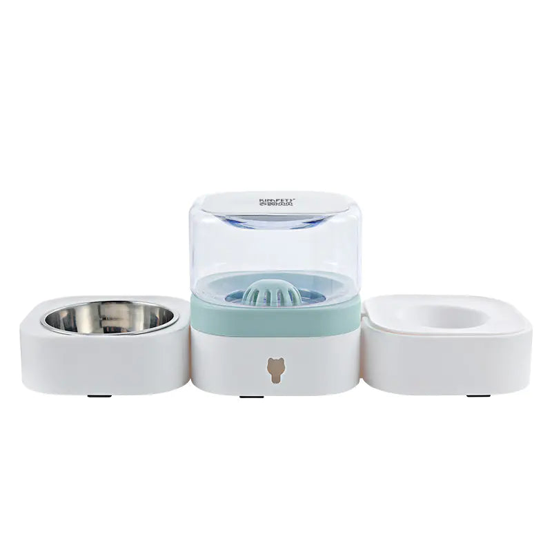 Transparent Automatic Pet Feeder with Stainless Steel Bowls