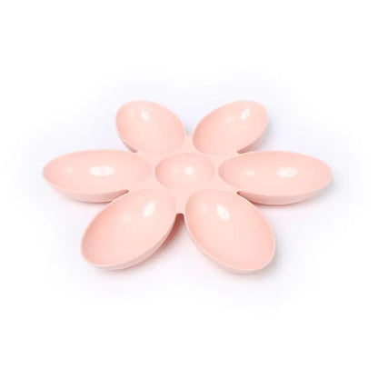 Pet Platter with Petal-Shaped Dog Bowls