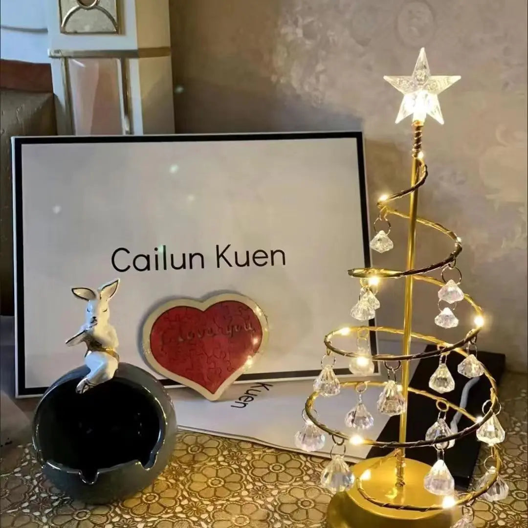 LED Iron Crystal Tree Lamp for Home Decoration