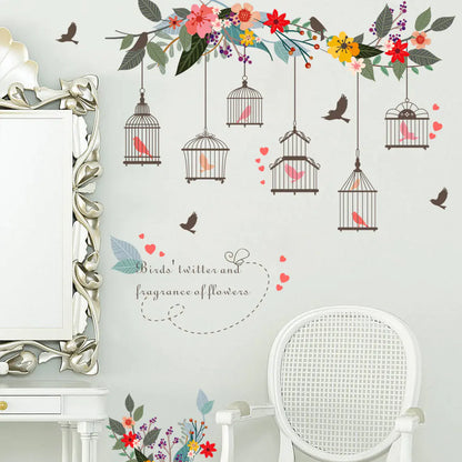 Wall Art, Birdcage Wall Stickers, Decorative Decals