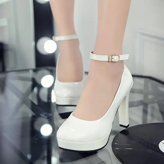 Spring New Patent Leather High Heels for Women