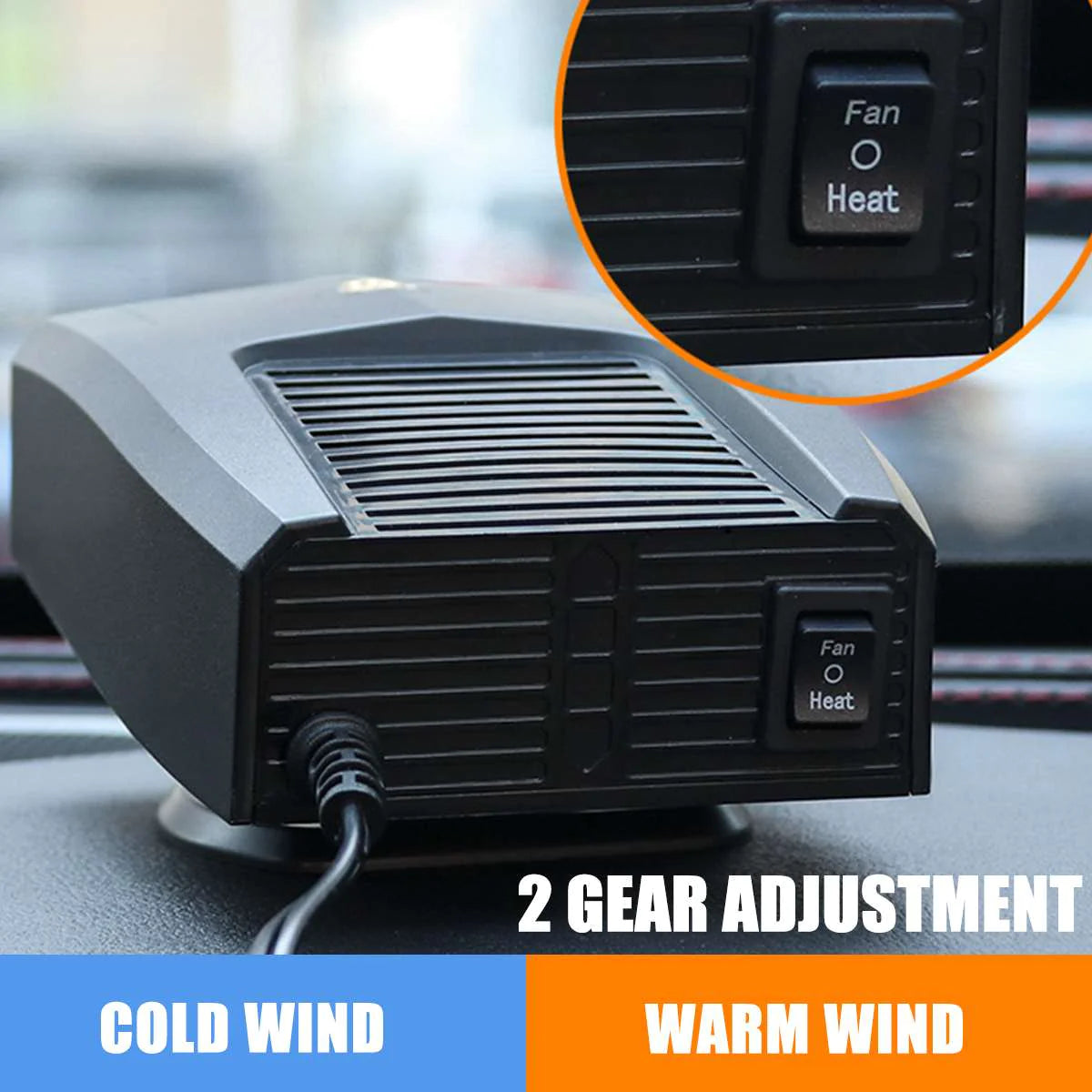 Winter Car Electric Heater 12V/24V Glass Defogger (Car Power)