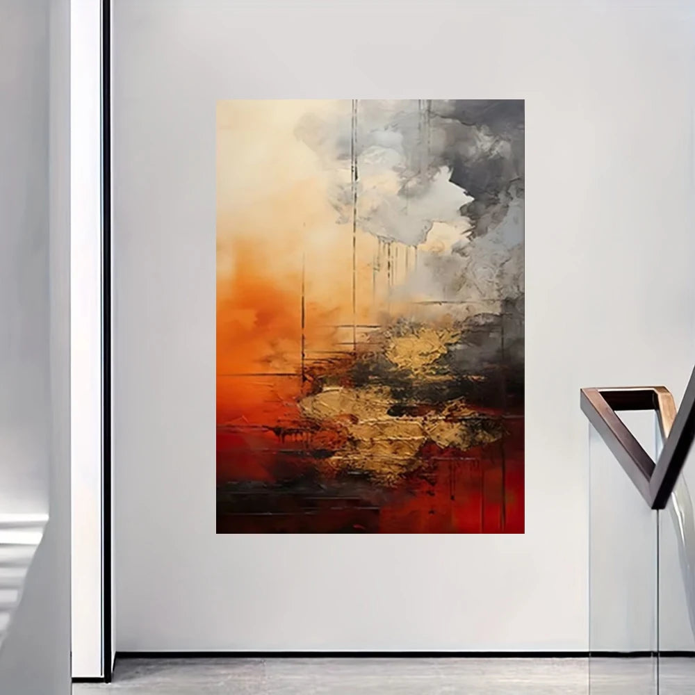 100% hand drawn abstract oil painting on canvas Modern Home Golden Line Wall Art Picture Large mural for living room decor paint