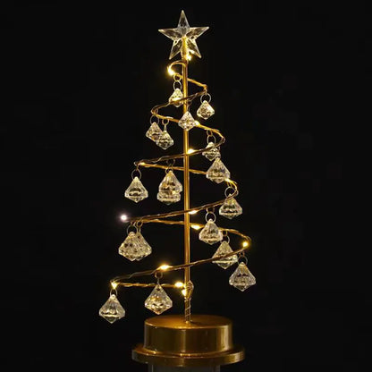 LED Iron Crystal Tree Lamp for Home Decoration