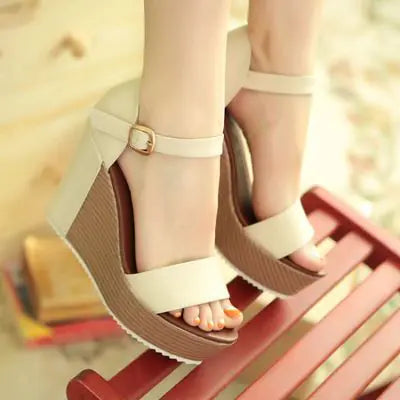 Roman Wedge Heels Sandals for Women - Summer Footwear