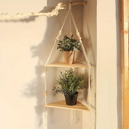 Bohemian Cotton Hanging Shelf for Home Decor (1pc)