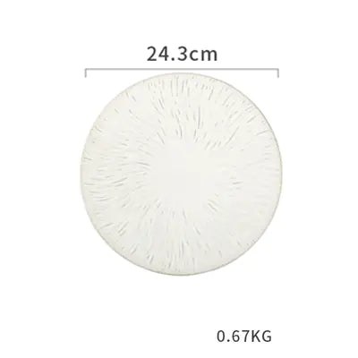 Nordic Style Ceramic Dinner Plate for Home Use