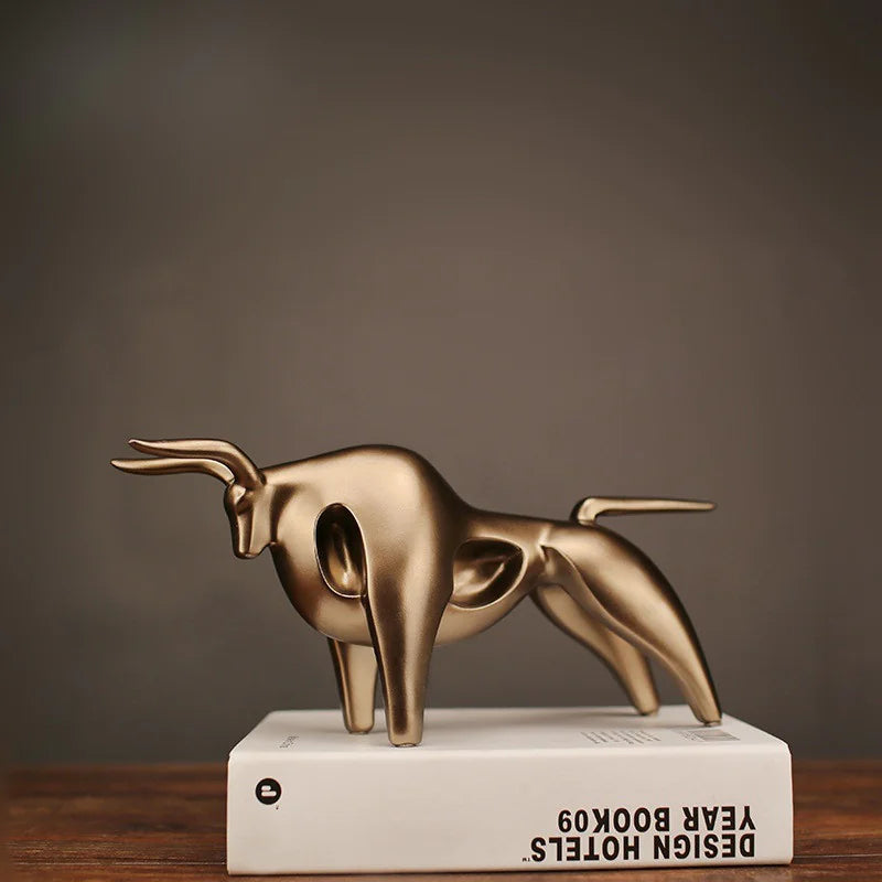 Abstract Wealth Bull Figurine - Creative Home Decor
